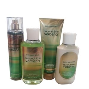 Bath and Body Works‎ DISCONTINUED 4pcs COCONUT LIME VERBENA Mist, Gel, Cr…